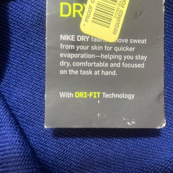 NWT Nike Blue Dri-Fit Half-Zip Pullover Standard Fit with Black Swoosh XL-Tall - Picture 10 of 10